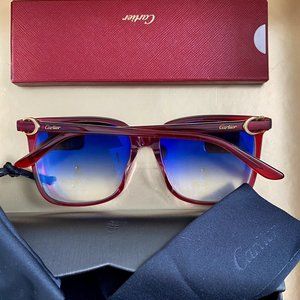 CARTIER Sunglasses /Burgundy Frame/Gold Logo /KARING Eyewear